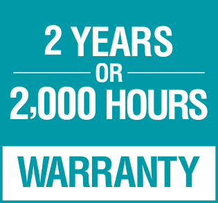 2YEARS OR 2,000HOURS WARRANTY